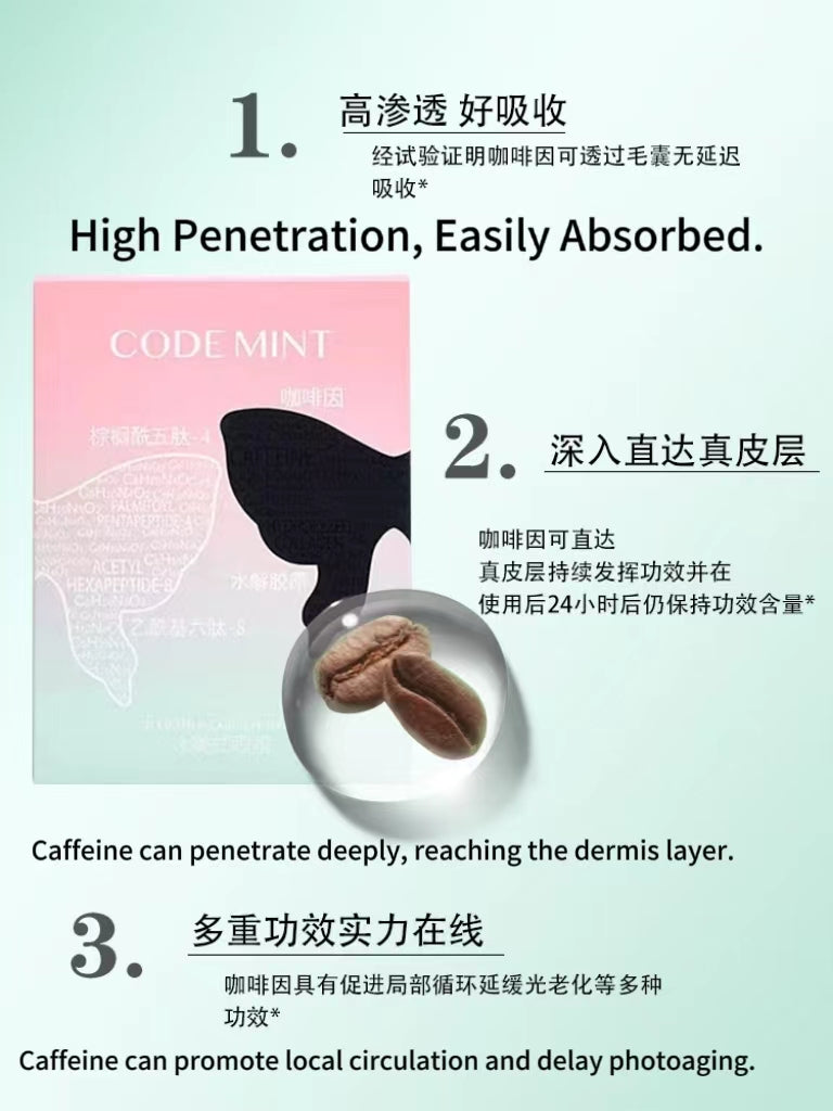 Tiktok/Douyin Hot CODEMINT Icy American-style Firming and Wrinkle-Reducing Black Butterfly Eye Mask 5Pcs 【Tiktok抖音爆款】纨素之肤冰美式紧致淡纹黑蝶眼膜
