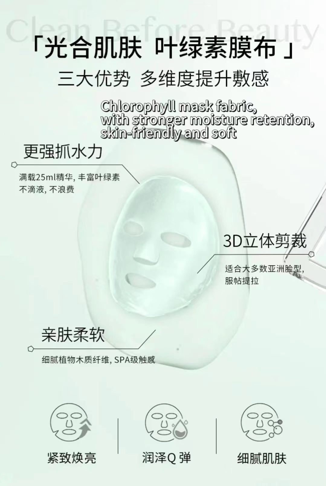 Tiktok/Douyin Hot CODEMINT Icy American-style Intensive Hydrating Mask 5Pcs 【Tiktok抖音爆款】纨素之肤冰美式密集补水面膜