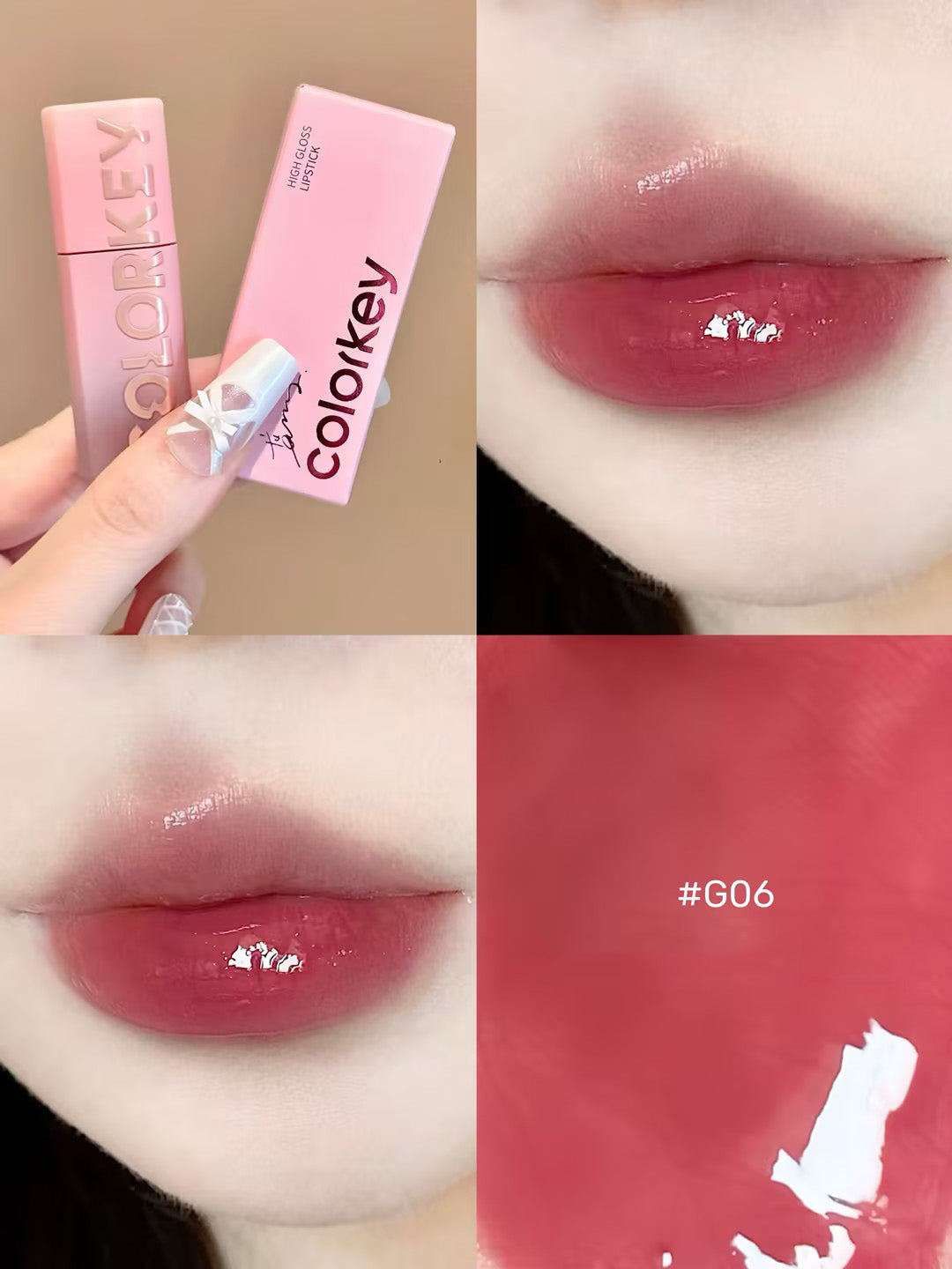 Colorkey Pink Diamond Series Chase Light Lip Gloss 3g 珂拉琪粉钻系列追光唇蜜