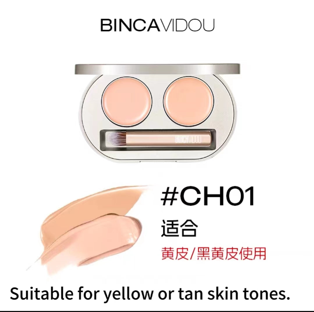 Tiktok/Douyin Hot BINCAVIDOU Two-tone Concealer for Blemishes Acne Marks and Invisible Pores 4g【Tiktok抖音爆款】卞卡遮盖斑点痘印隐形毛孔双色遮瑕膏