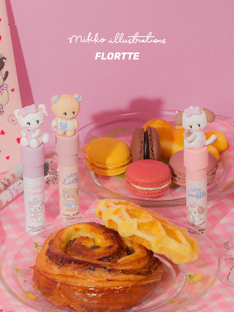 Flortte × Mikko Rua Rua Illustrations Matte Lip Cream 花洛莉亚MIKKO联名奶糕唇霜 2.3g