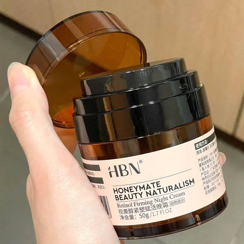 HBN Double Retinol Firming Anti-aging Night Facial Cream 1.0 50g HBN视黄醇抗衰老晚间面霜