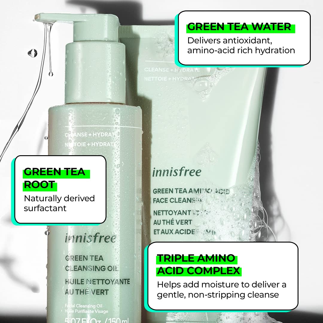 INNISFREE Green Tea Amino Acid Face Cleanser 150ml 悦诗风吟绿茶精粹清润氨基酸洁面乳（新版）