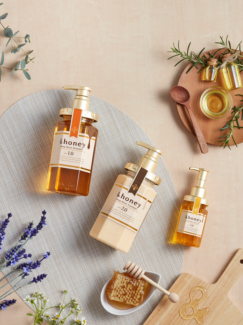 Japan &Honey Deep Moist Propolis Organic Moroccan Oil Shampoos&Conditi