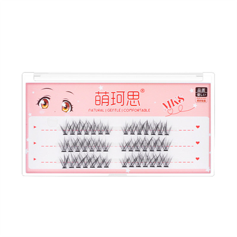 MKS Lightweight Cloud-inspired Individual-clustered Cartoon-style False Eyelashes 萌珂思单簇自然轻盈云朵漫画假睫毛 1 box