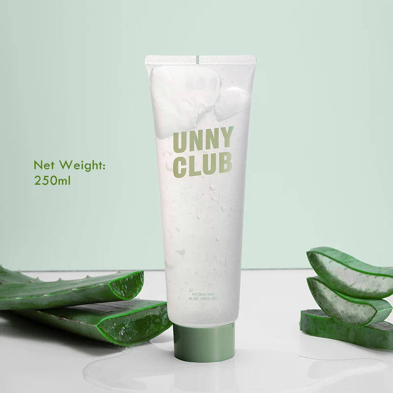 UNNY CLUB Organic 92% Pure Hydrating Aloe Vera Gel 250ml 悠宜滋润补水祛痘印保湿凝胶芦荟胶