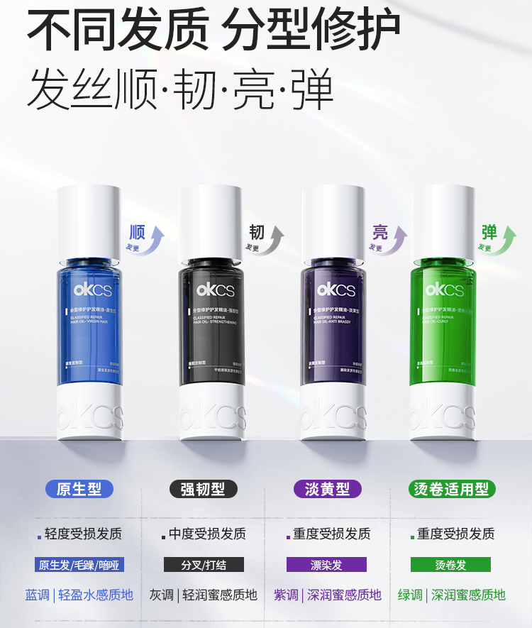 OKCS Type-Specific Hair Repair Oil 80ml OKCS分型修护护发精油