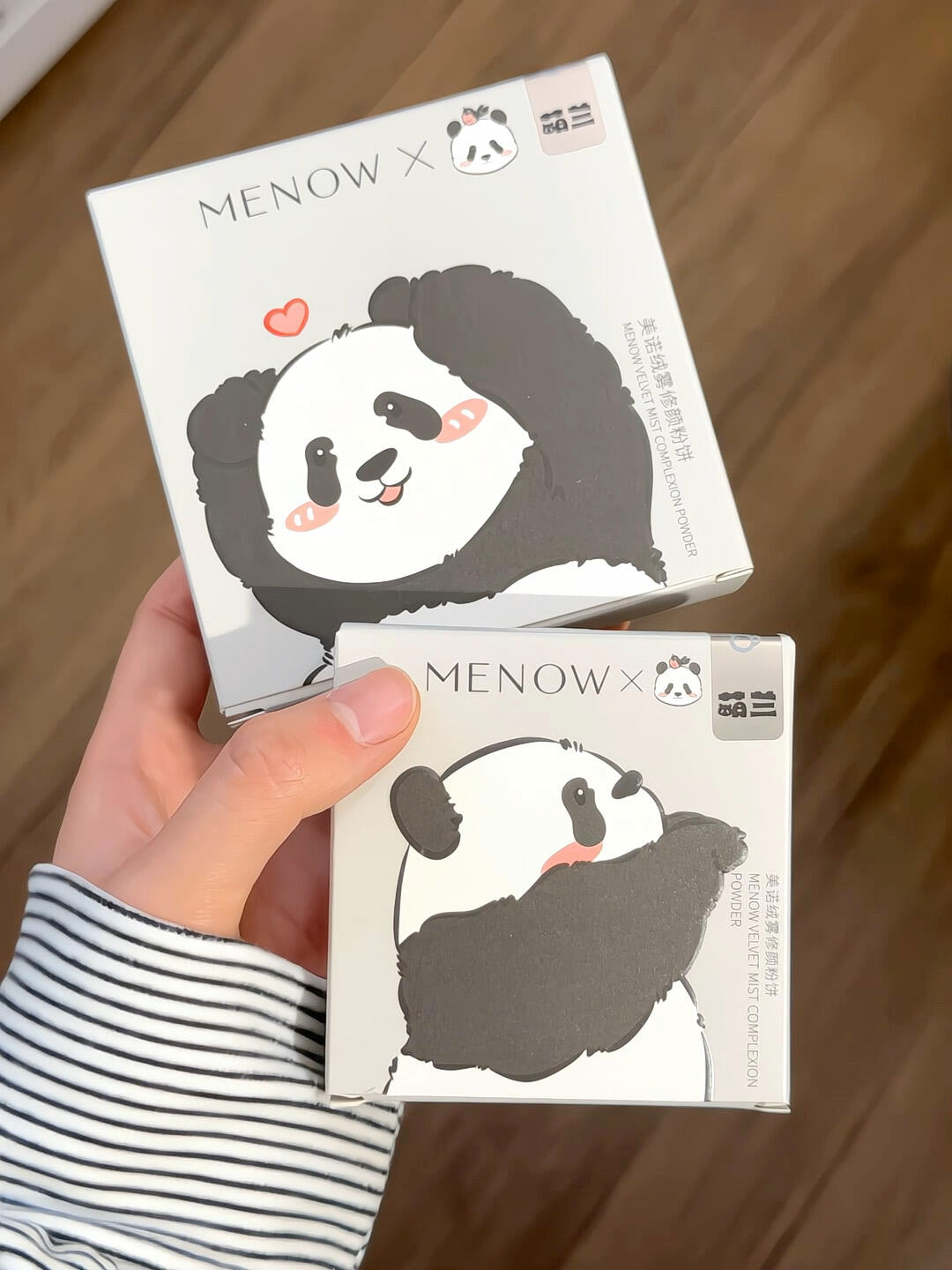 Tiktok/Douyin Hot MENOW X M.LanPanda Velvet Mattifying Finishing Powder 9g/21g【Tiktok抖音爆款】美诺萌兰系列绒雾修颜粉饼