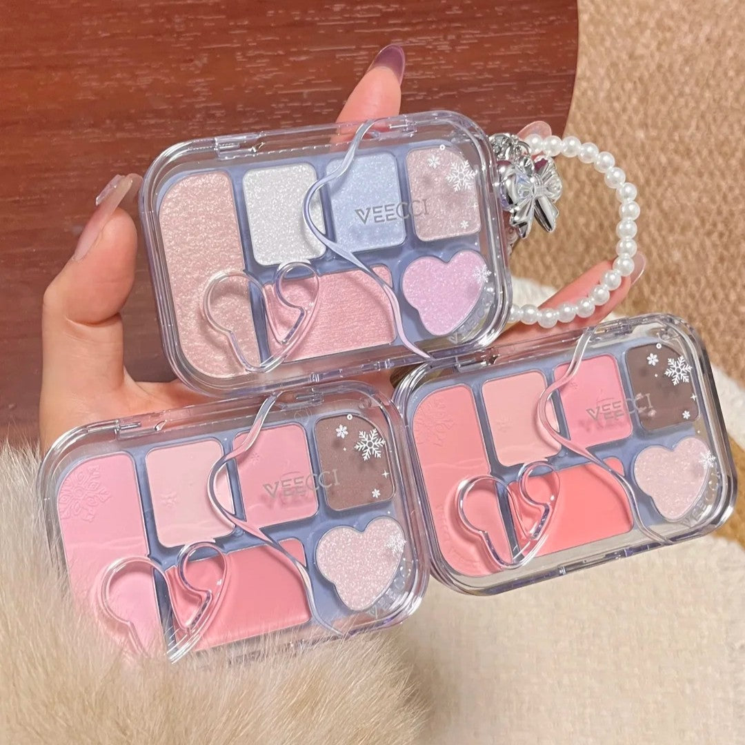 VEECCI Snowflake Series 6-Color Eyeshadow Palette 7g/8g 唯资六色眼影雪花系列