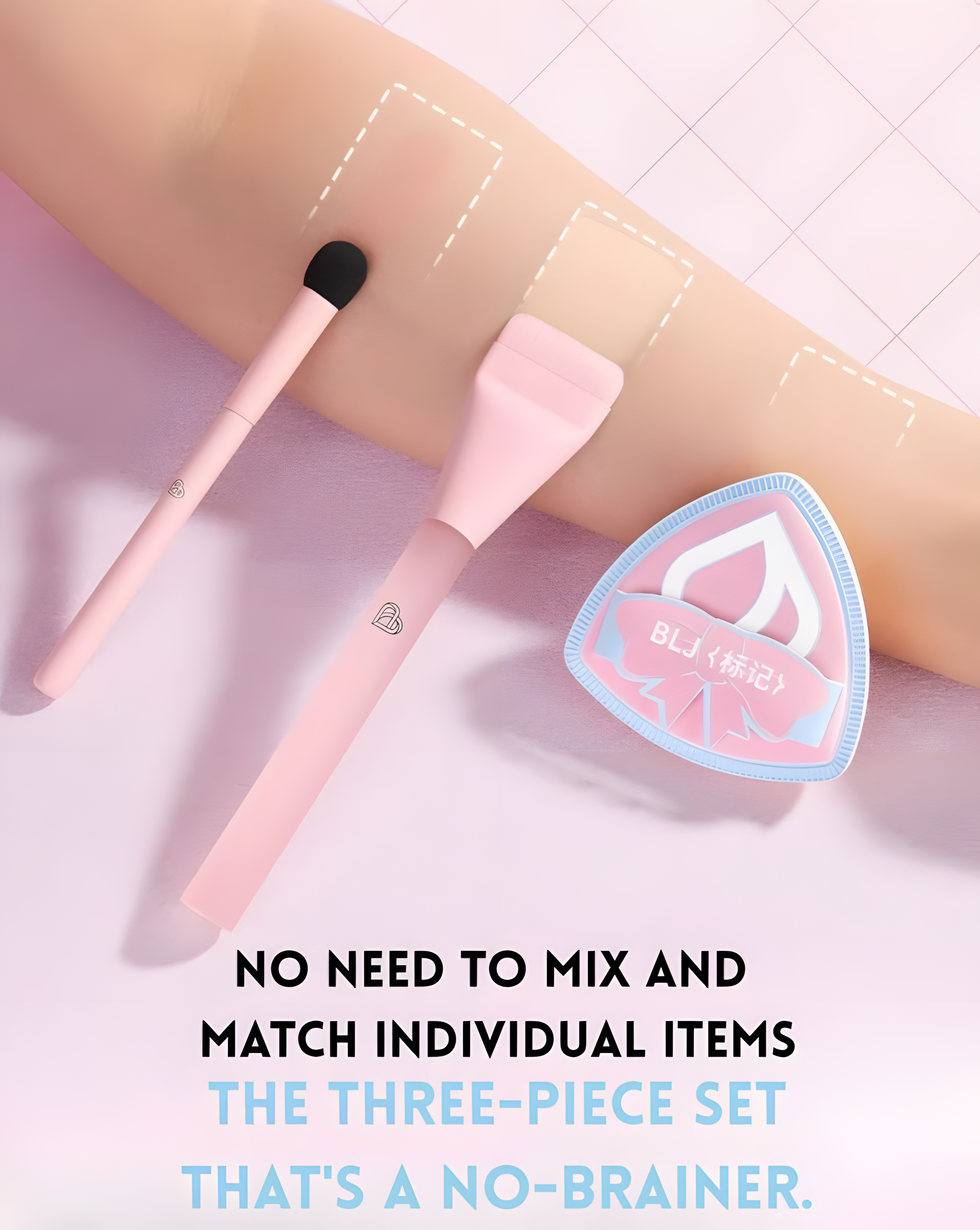 BLJ Peach Base Makeup Three-Piece Set 3pcs 标记蜜桃底妆三件套