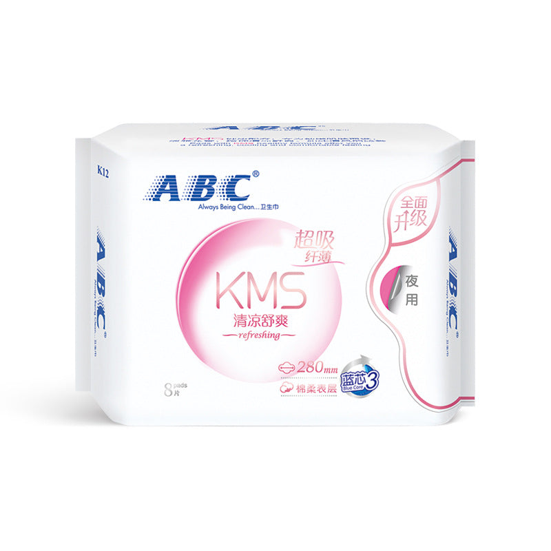 ABC KMS Refreshing Soft Sanitary Pads 240mm/280mm (Day&Night) 8Pcs ABC
