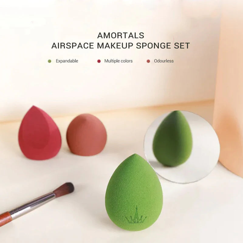 AMORTALS Airspace Makeup Sponge Puff Set 3PCS 尔木萄星空美妆蛋超软粉扑美妆蛋组合装