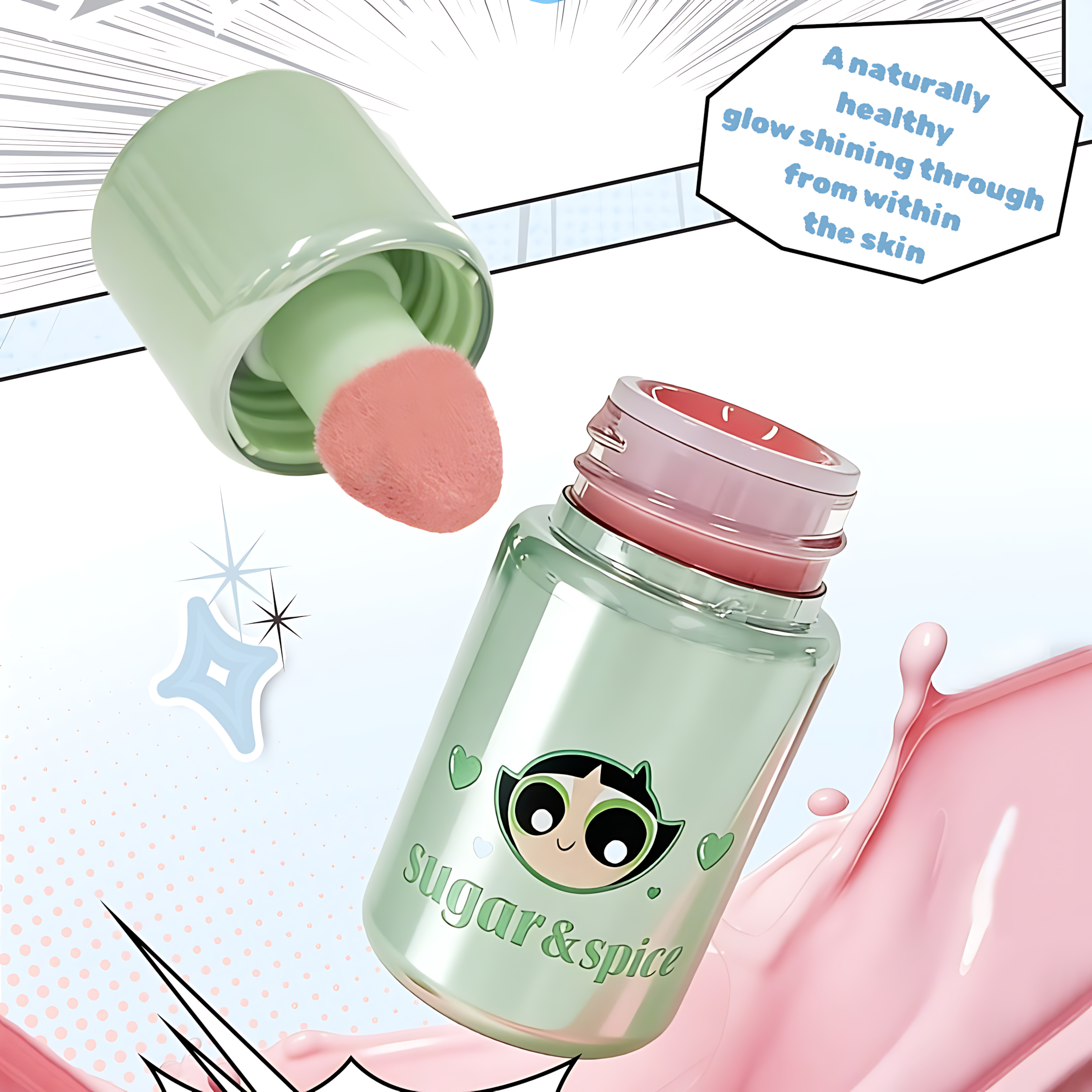 AZTK × THE POWERPUFF GIRLS Jello Color Liquid Blush 5ml 菁之×飞天小女警冻色液体腮红