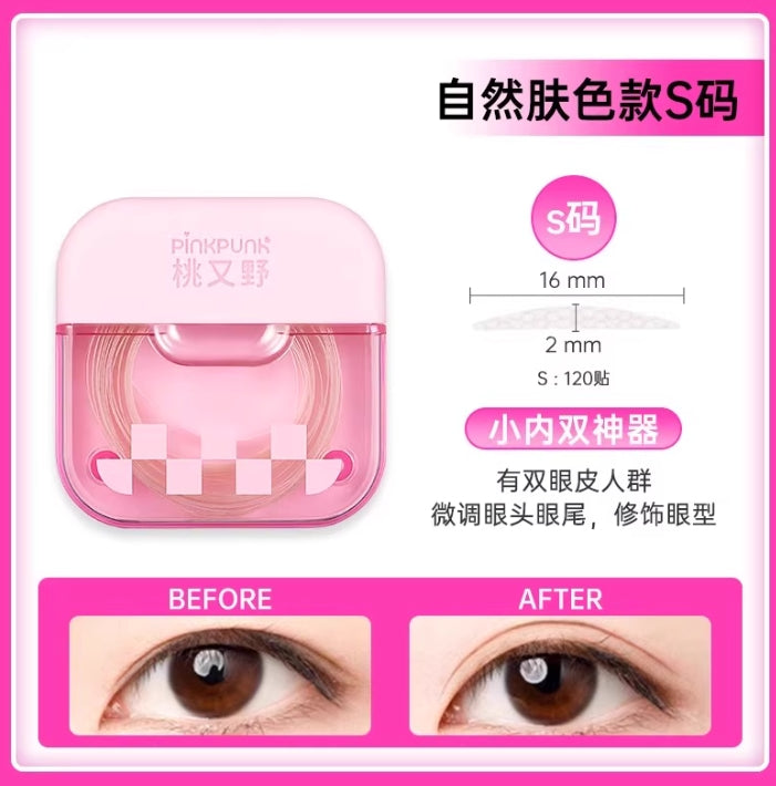 PINK PUNK Natural Skin Tone Double Eyelid Tape (Roll Packaging) 120pcs 桃又野自然肤色款双眼皮贴（卷筒装）