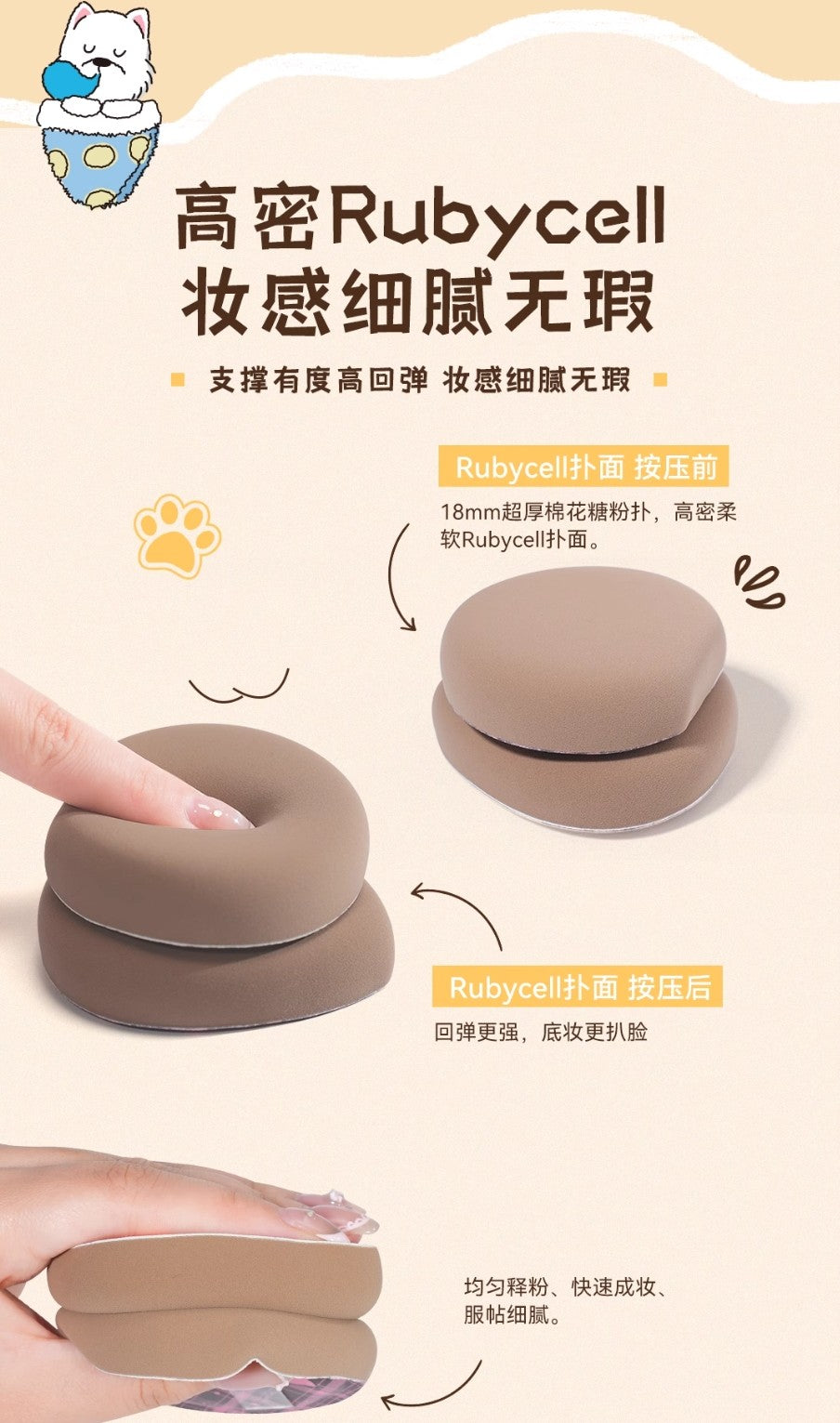 PINK PUNK × Doggy Powder Puff Set 2pcs 桃又野×扑扑doggy系列粉扑套盒