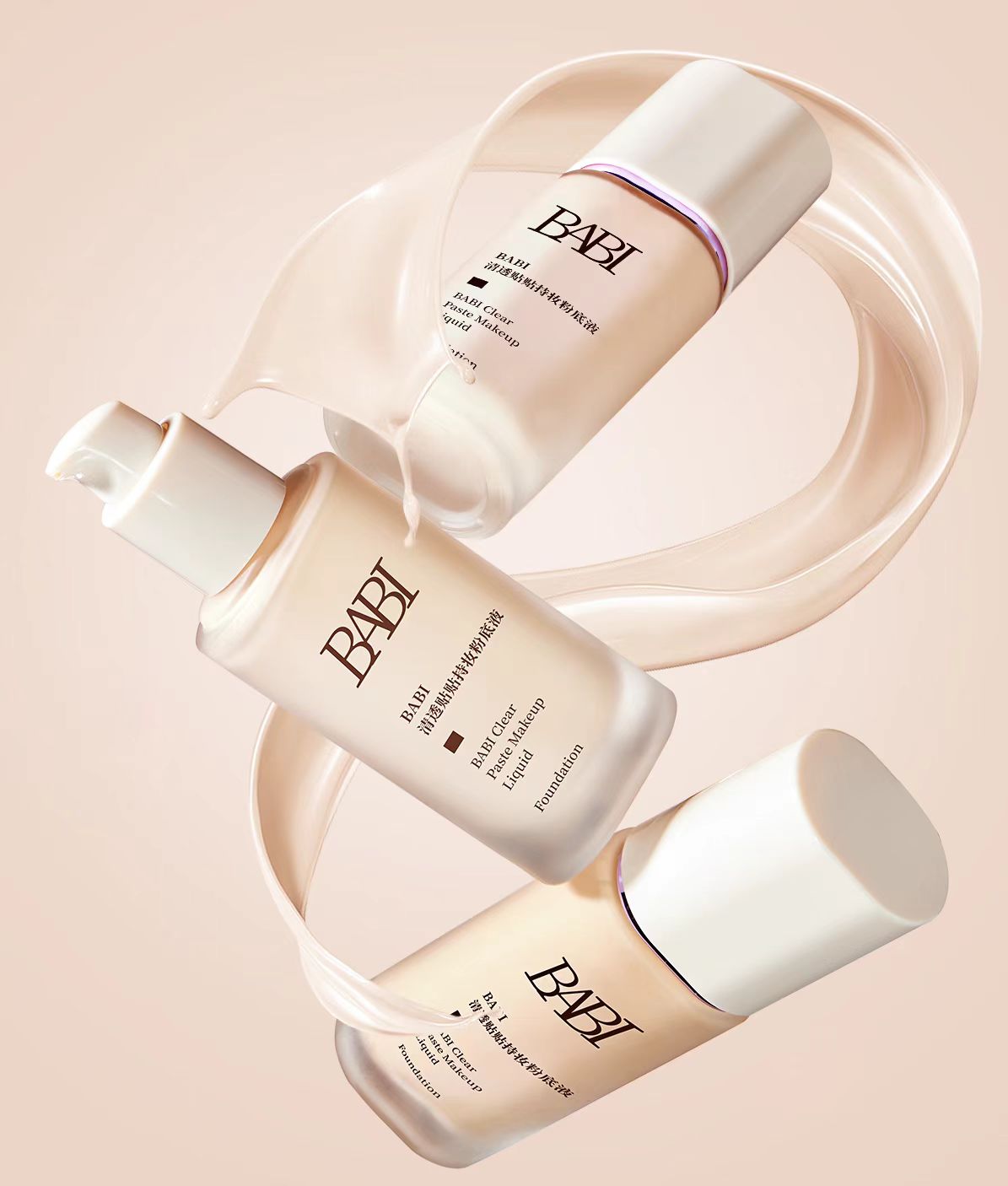 BABI Clear Paste Makeup Liquid Foundation 30g BABI清透贴贴持妆粉底液