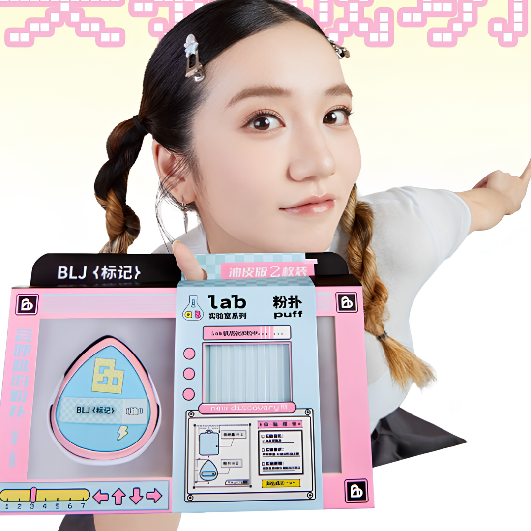 BLJ Laboratory Series Skin Type Makeup Puff 3pcs/box 标记实验室系列分肤质粉扑