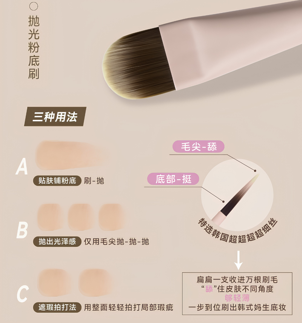BLJ Radiant Realm Makeup Brush 1pc 标记沐光之境化妆刷