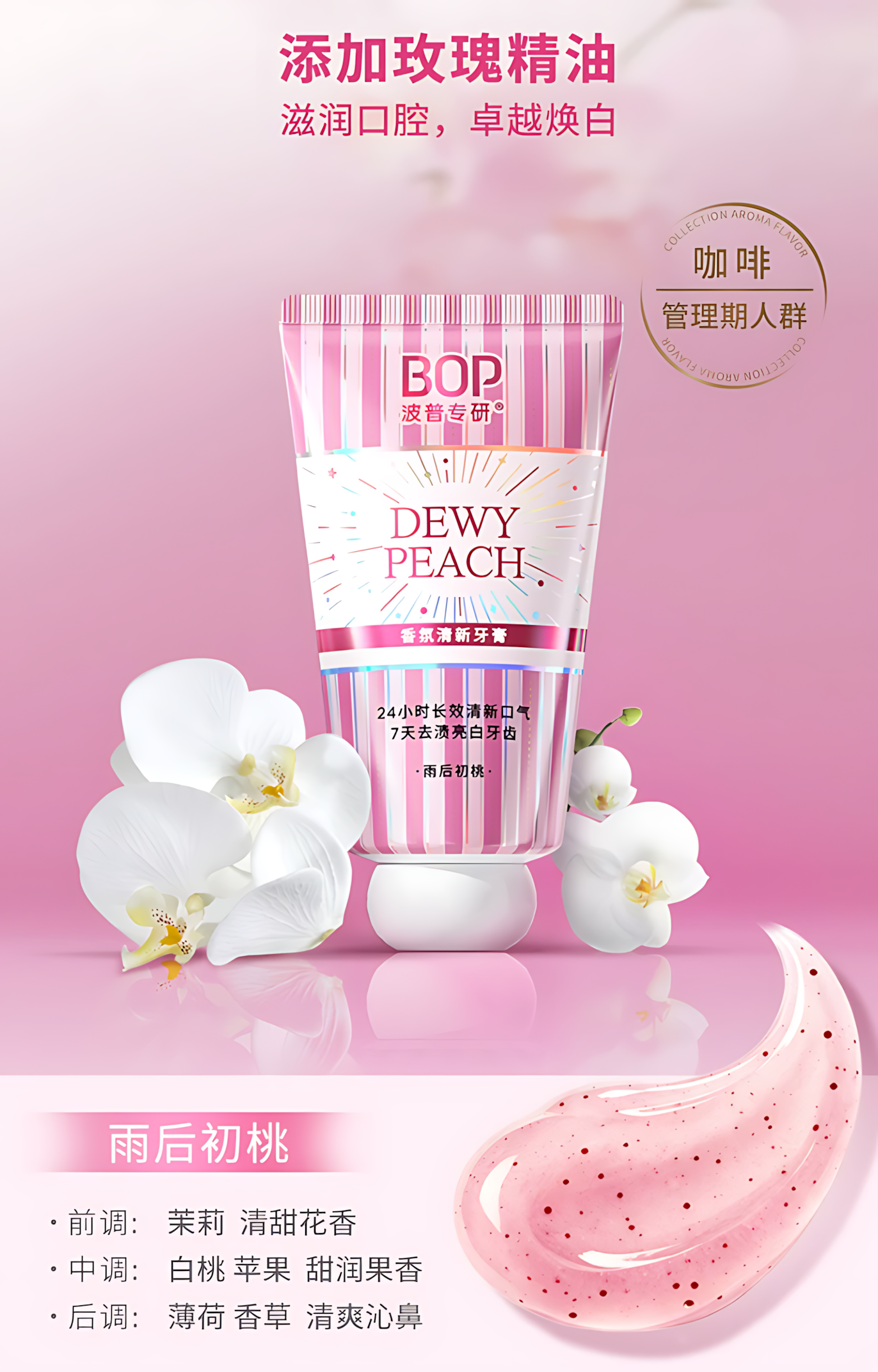 BOP × Sanrio Collaboration Fresh Scent Toothpaste 100g 波普专研×三丽鸥联名系列香氛清新牙膏