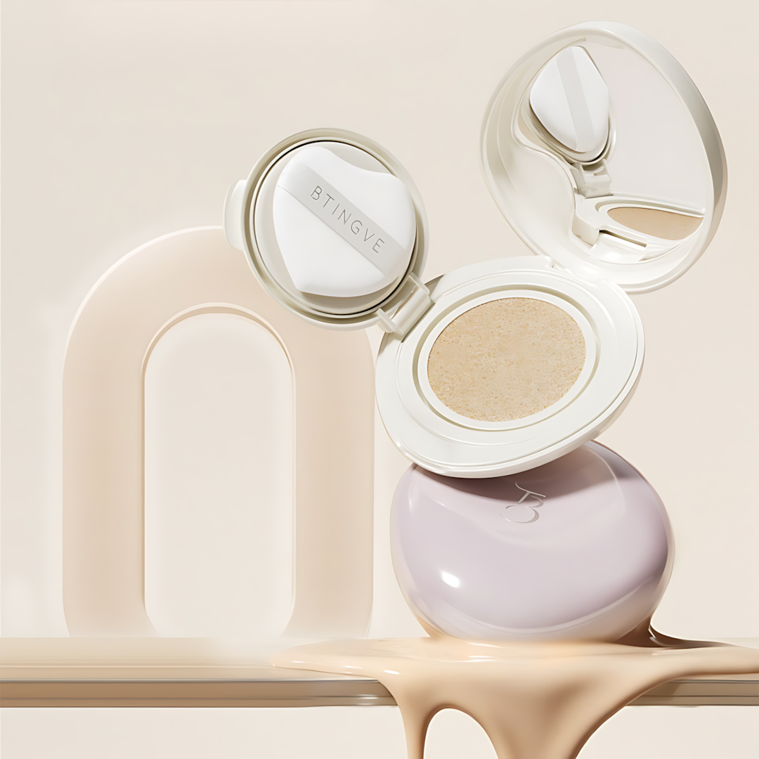 Tiktok/Douyin Hot BTINGVE Collagen & Velvet Radiant Air Cushion 12g+12g*2(refill)【Tiktok抖音爆款】八角亭胶原奶绒光气垫霜