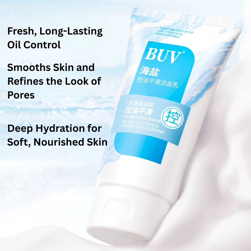 BUV Sea Salt Oil Control Smooth Facial Cleanser 100ml BUV海盐控油平滑洁面乳