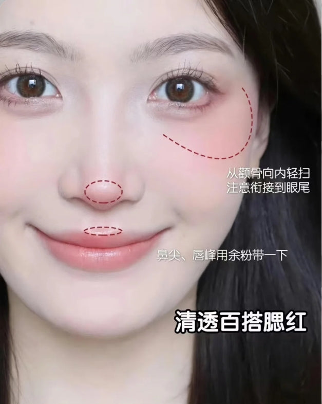 CHANDO 3-color Vitality Blush Palette 8.5g 自然堂三色元气腮红盘