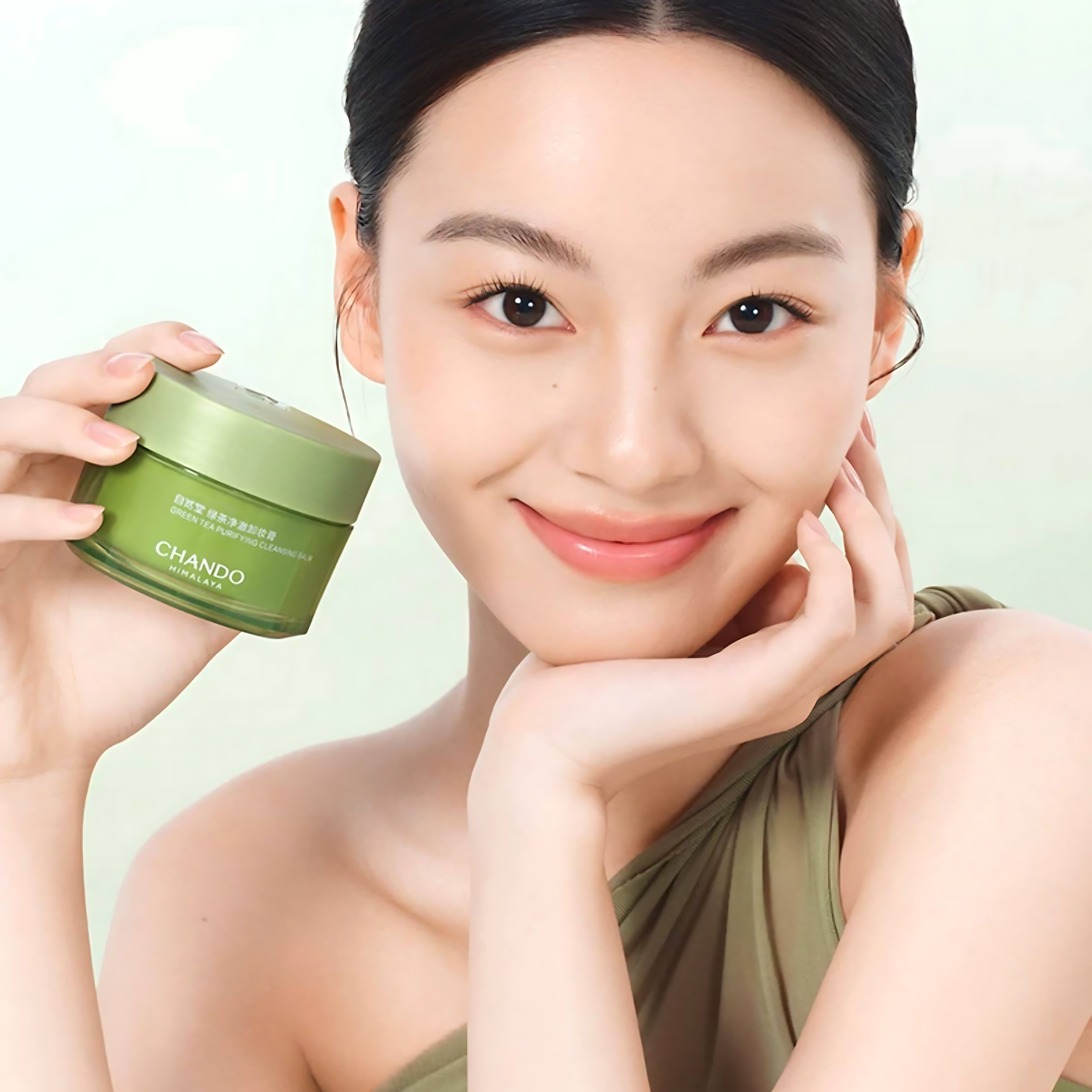 CHANDO Green Tea Purifying Cleansing Balm 95ml 自然堂绿茶净澈卸妆膏