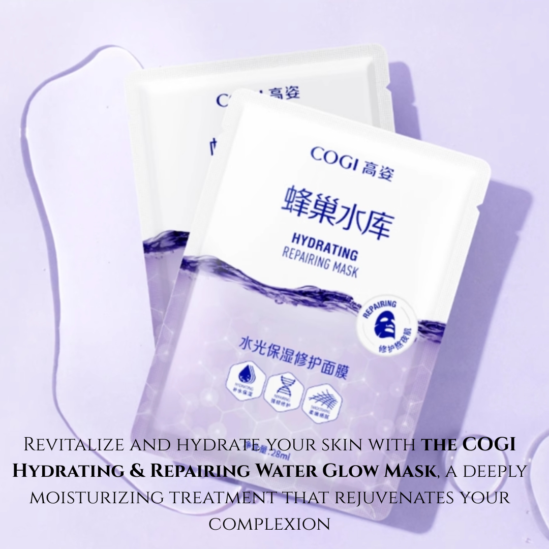 Tiktok/Douyin Hot COGI Hydrating & Repairing Water Glow Mask 28ml*10pcs【Tiktok抖音爆款】高姿水光保湿修护面膜