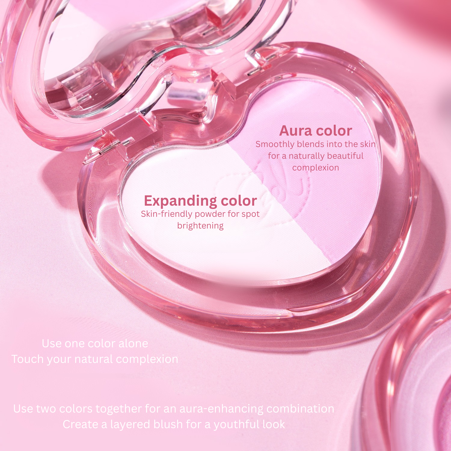 CZEL Creamy Mist Two-Tone Blush Palette 7g 绔姿奶雾双色腮红盘