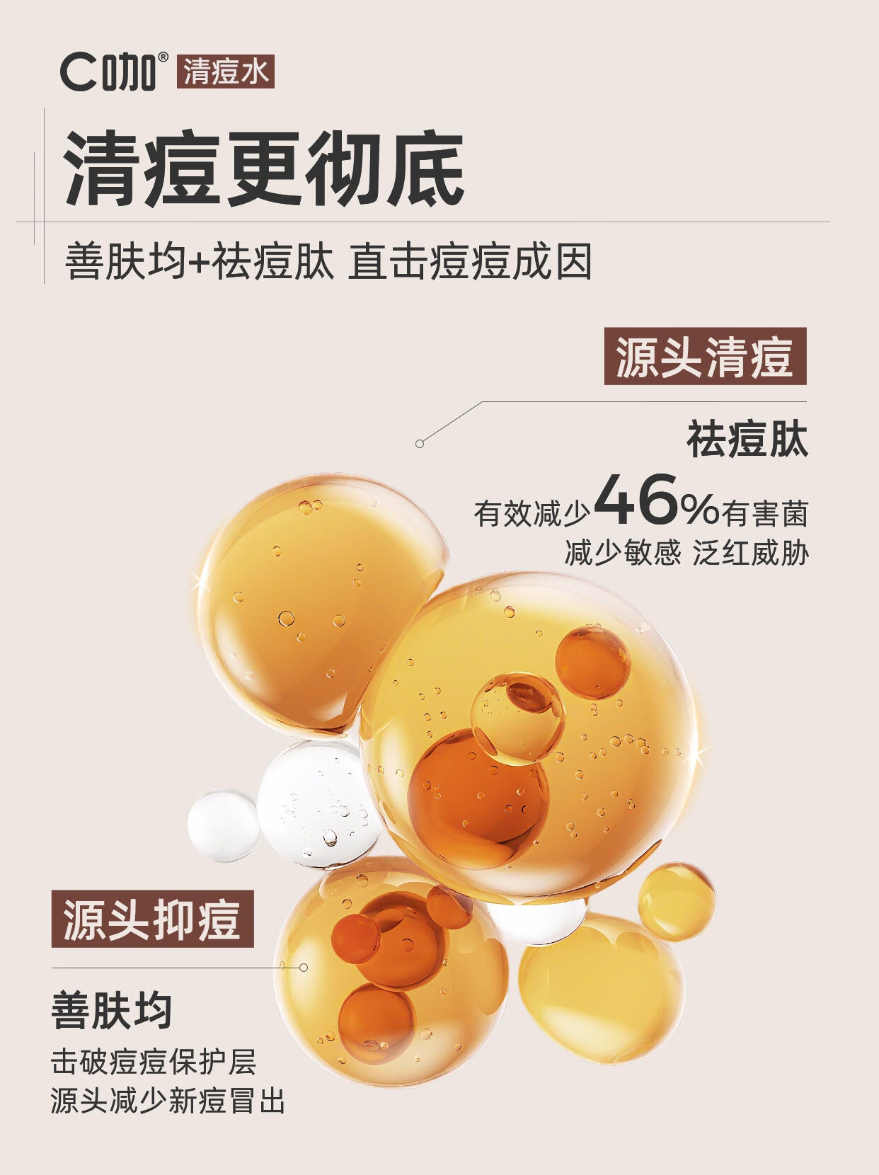 C咖 Caffeine Acne Treatment Oil-Control Repair Toner 200ml C咖净痘控油修护调理水