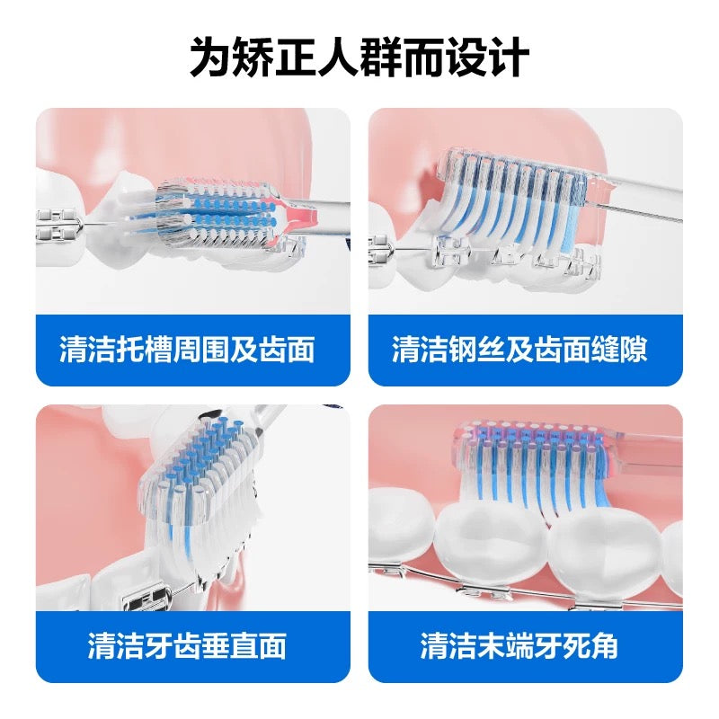 CanBan Orthodontics Toothbrush 1pc 参半折叠便携正畸牙刷