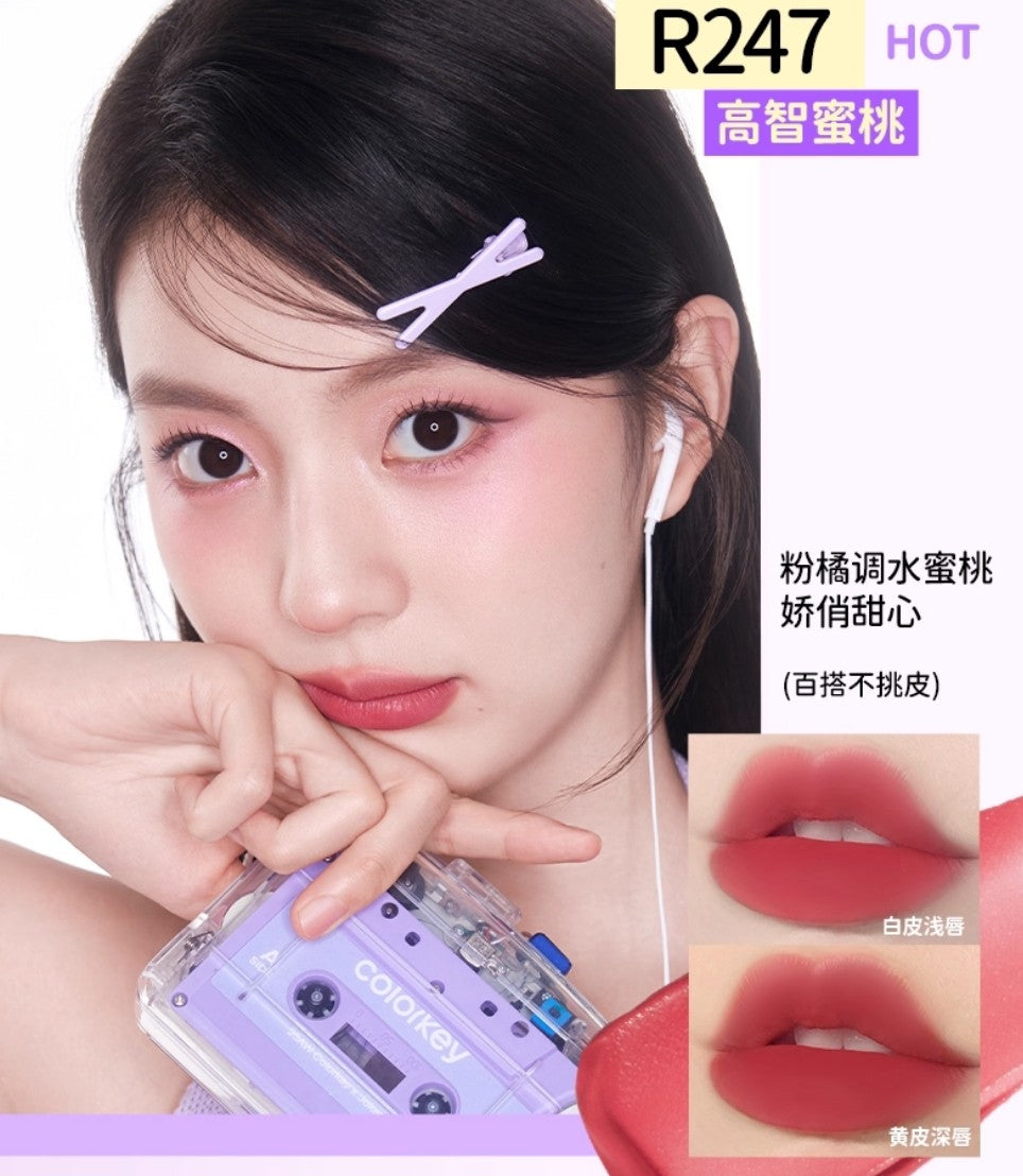 Colorkey × Joke Bear And Friends Airy Velvet Lip Lacquer 1.7g 珂拉琪×自嘲熊和朋友们系列丝绒系列空气唇釉