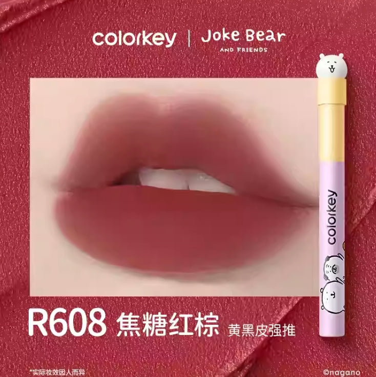 Colorkey × Joke Bear And Friends Airy Velvet Lip Lacquer 1.7g 珂拉琪×自嘲熊和朋友们系列丝绒系列空气唇釉