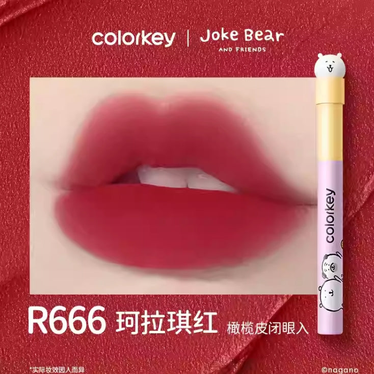 Colorkey × Joke Bear And Friends Airy Velvet Lip Lacquer 1.7g 珂拉琪×自嘲熊和朋友们系列丝绒系列空气唇釉