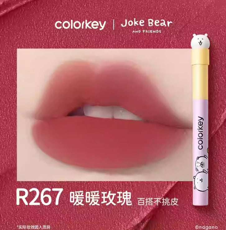 Colorkey × Joke Bear And Friends Airy Velvet Lip Lacquer 1.7g 珂拉琪×自嘲熊和朋友们系列丝绒系列空气唇釉