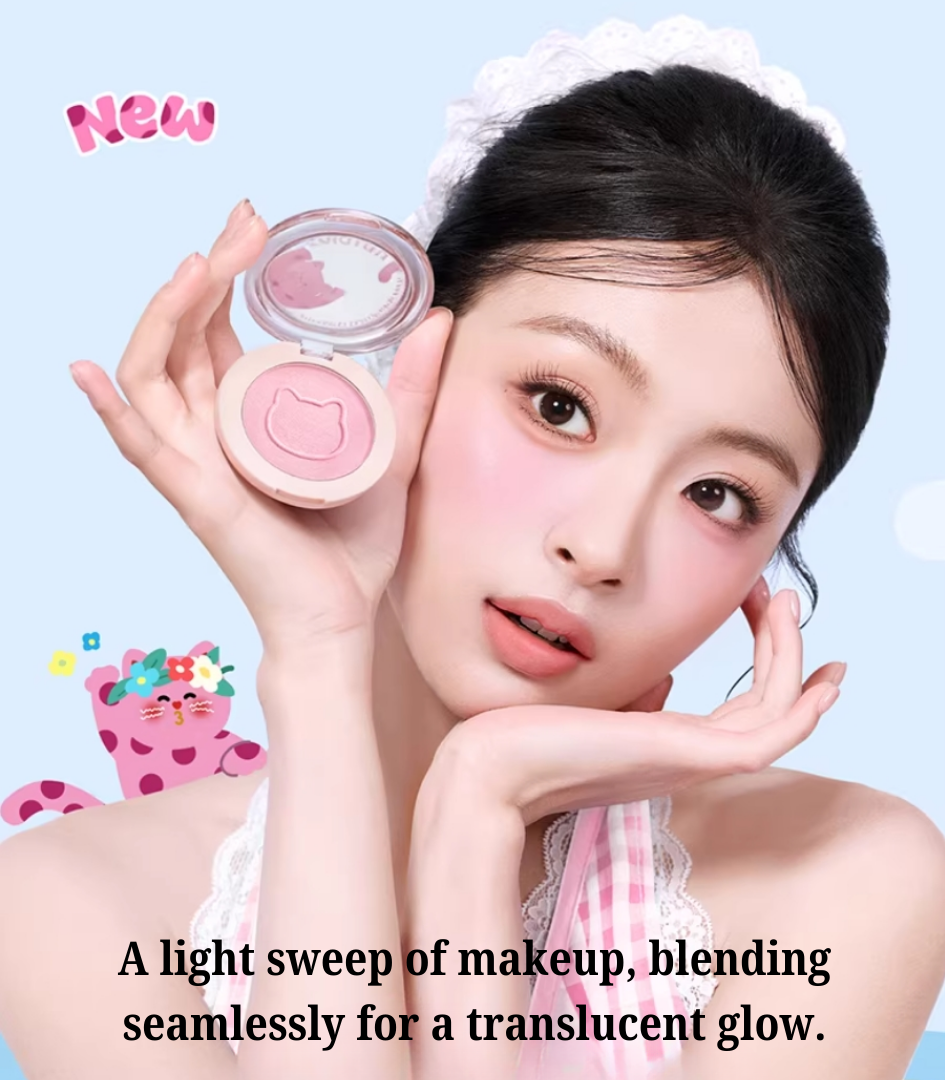 Colorkey × Pokky Mao Collaboration Misty Luster Dual Highlighter Blush 4g 珂拉琪×波点猫联名雾彩流光高光腮红