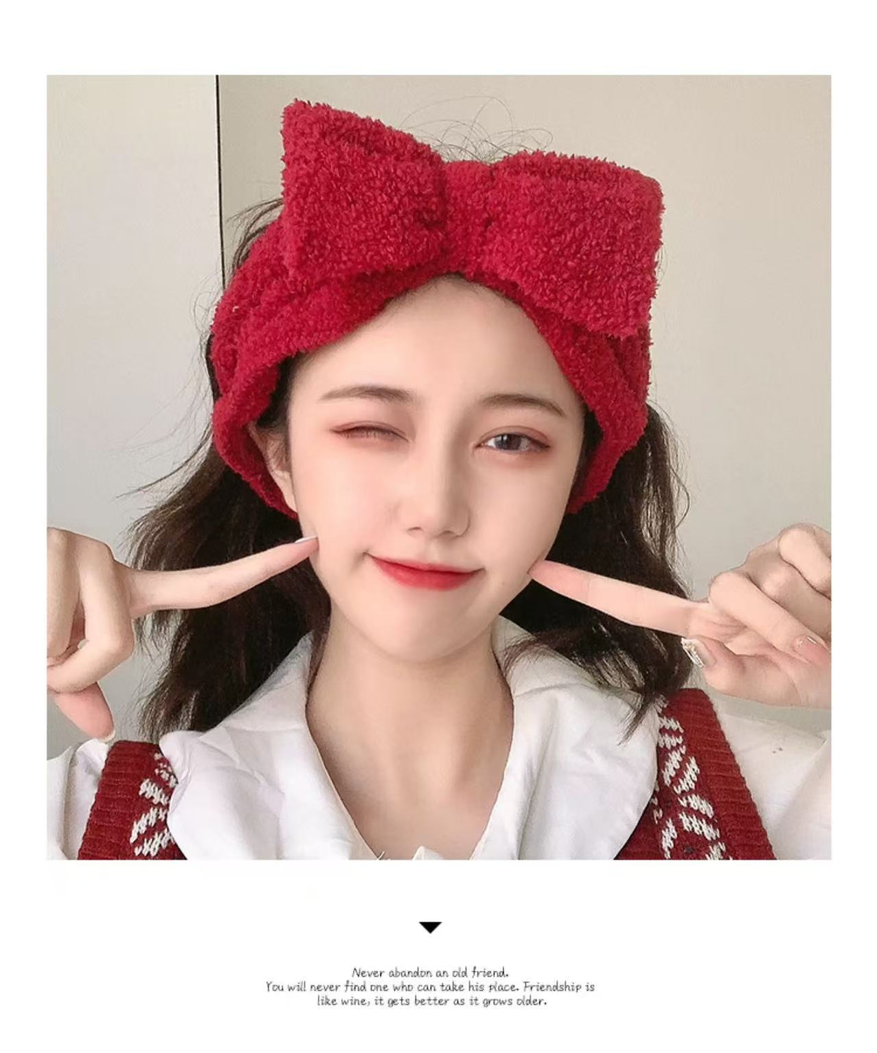 CuteHart Cute Cartoon Plush Face Wash Headband - Soft Cute Headbands for Skincare 1pc 可爱卡通毛绒洗脸发带柔软呵护肌肤