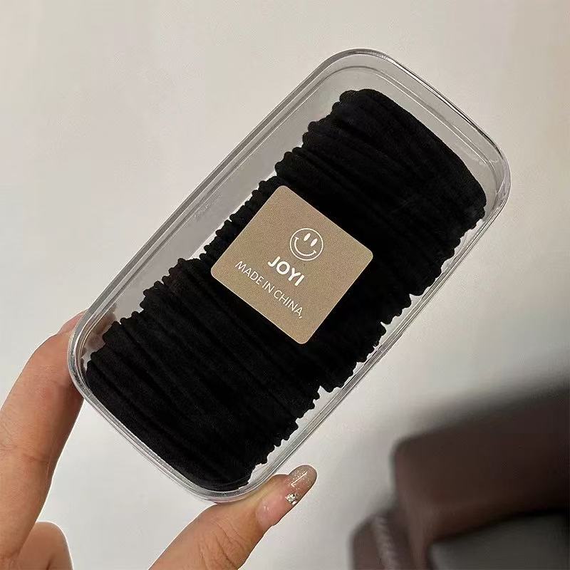 CuteHart High Elasticity Boxed Hair Elastics - Simple and Durable Hair Ties for Everyday Use 10pcs 高弹力盒装简约橡皮筋为日常造型提供耐用舒适的选择