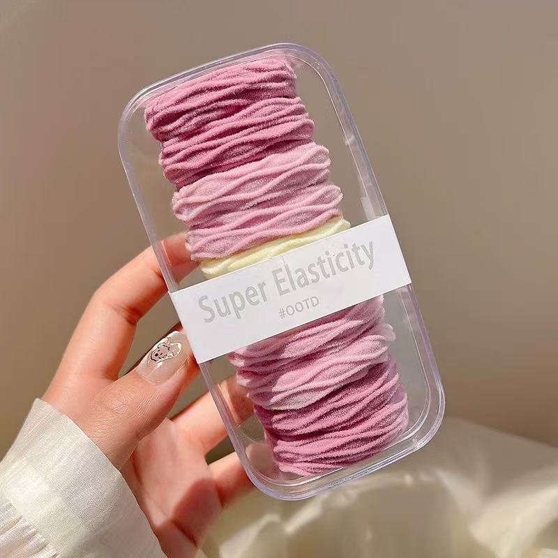 CuteHart High Elasticity Boxed Hair Elastics - Simple and Durable Hair Ties for Everyday Use 10pcs 高弹力盒装简约橡皮筋为日常造型提供耐用舒适的选择