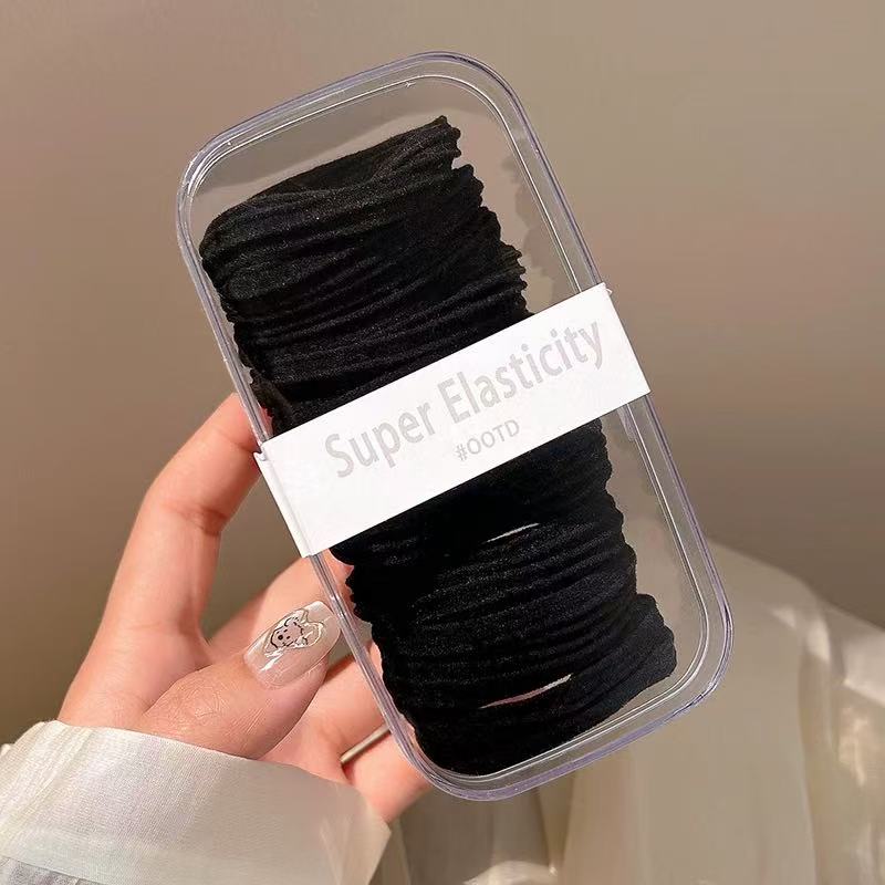 CuteHart High Elasticity Boxed Hair Elastics - Simple and Durable Hair Ties for Everyday Use 10pcs 高弹力盒装简约橡皮筋为日常造型提供耐用舒适的选择