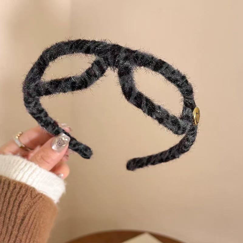 CuteHart Korean Fashion Leopard Headband - Cute Eyewear-Style Hair Band for Women 2pcs 专为女性设计的韩系时尚豹纹发箍拥有可爱眼镜造型