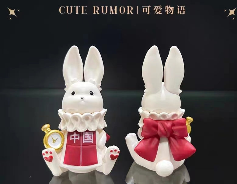 CuteRumor Handcrafted Chinese Rabbit Collectible Toy - Trendy Blind BoxPrank Replaceable Heads 可爱物语中国兔兔周边手作公仔潮玩盲盒替换头