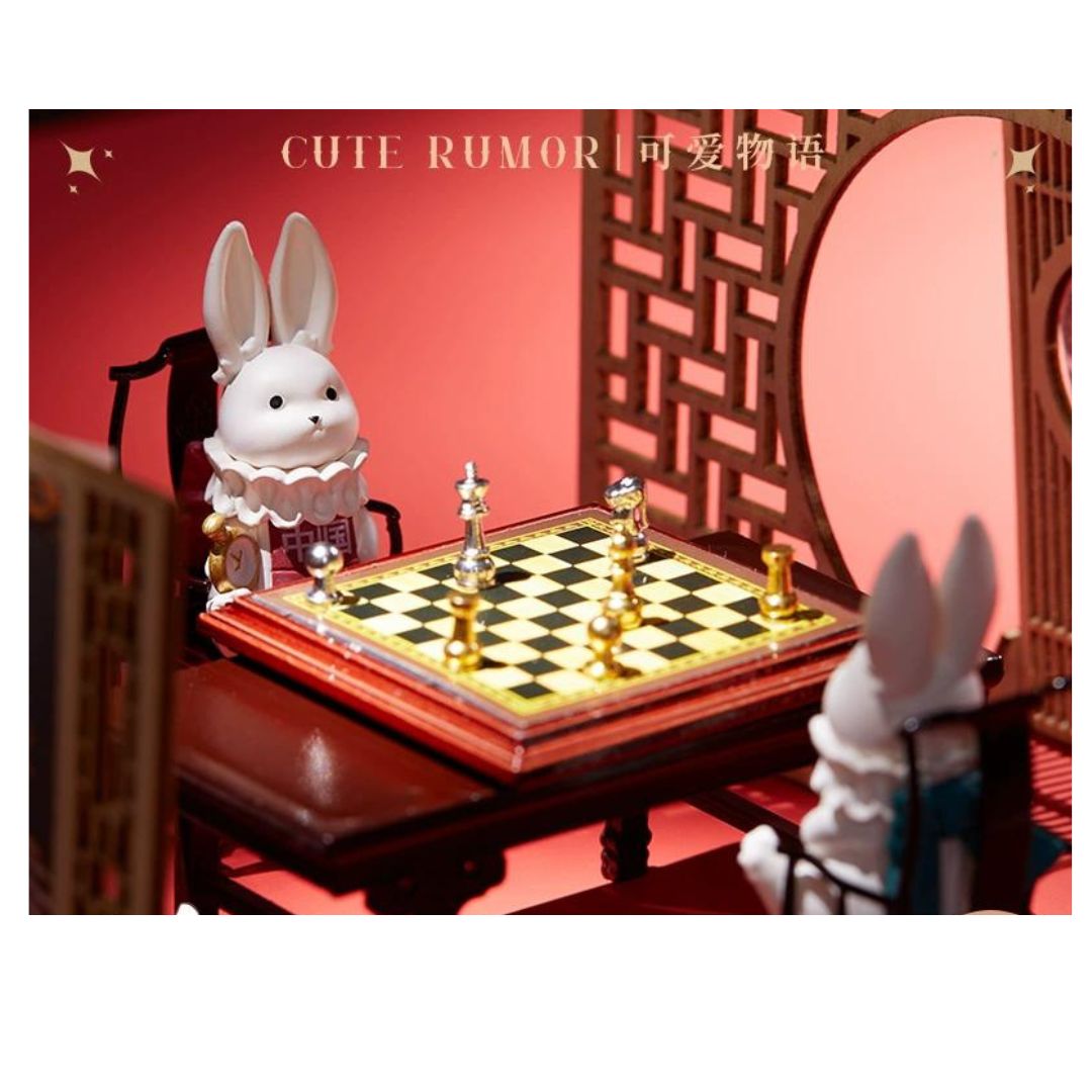 CuteRumor Handcrafted Chinese Rabbit Collectible Toy - Trendy Blind BoxPrank Replaceable Heads 可爱物语中国兔兔周边手作公仔潮玩盲盒替换头
