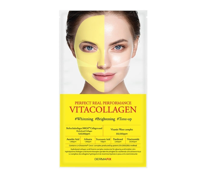 Tiktok/Douyin Hot DERMAFIX Prefect Real Performance Real Collagen Mask 23g*8pcs【Tiktok抖音爆款】DERMAFIX完美真效真胶原面膜