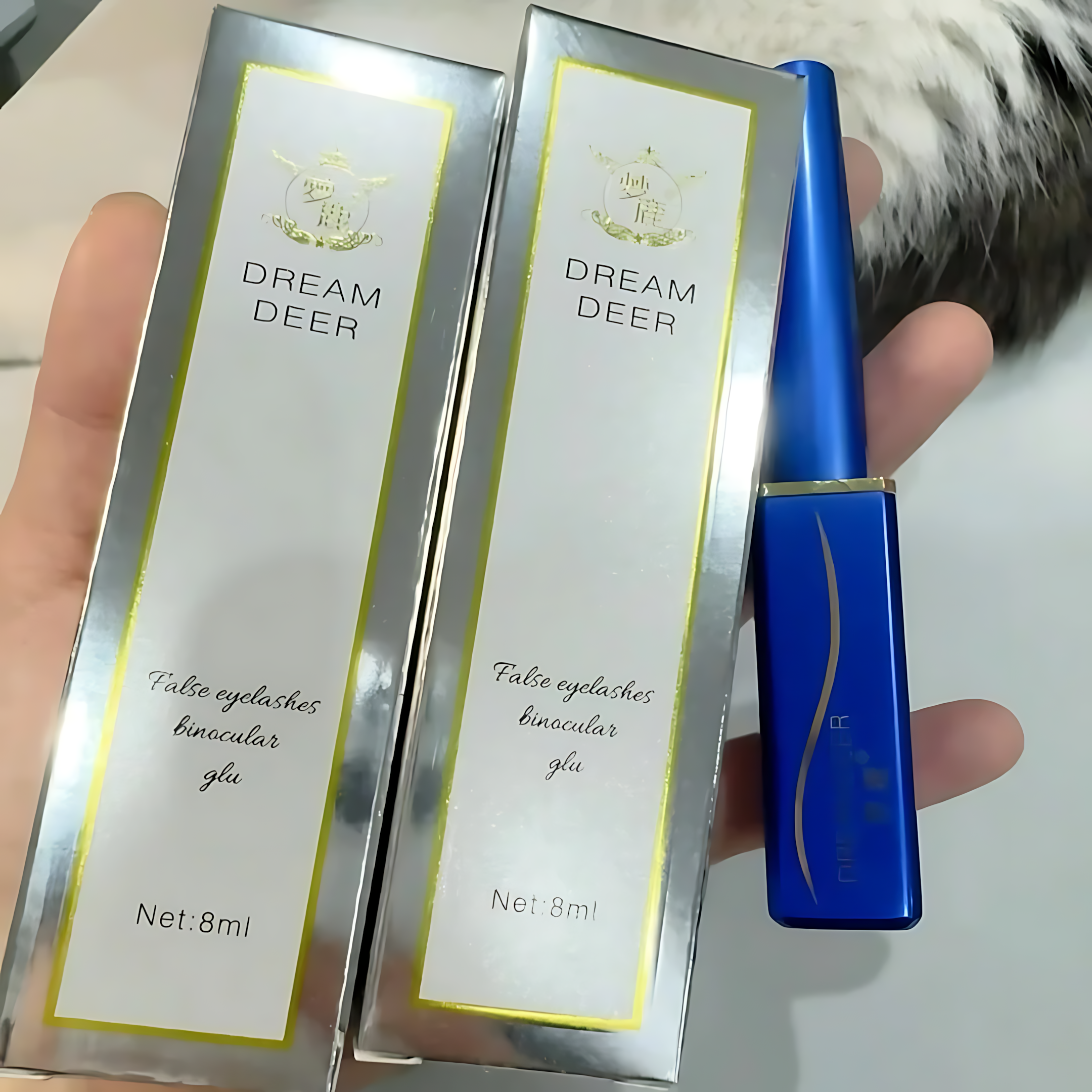 DREAM DEER Blue Strip Lash Adhesive 8ml*2pcs 梦鹿蓝方贴胶水