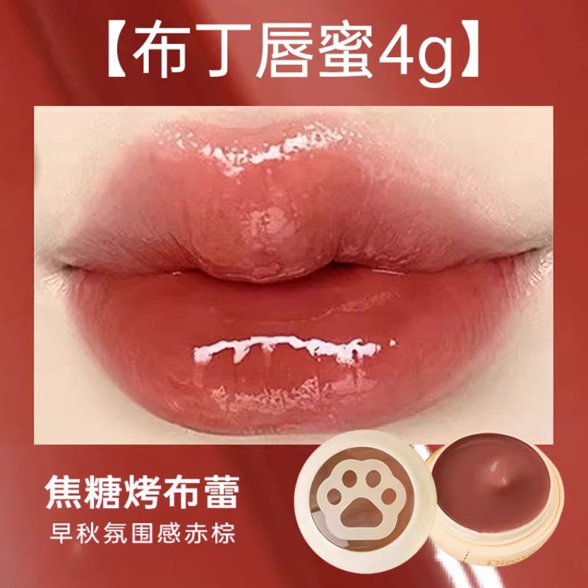 Dirovo × Mochi Roll Limited Edition Cute Pet Series Jelly Pudding Lip Gloss 4g 蒂洛薇×麻薯小卷限定萌宠系列果冻布丁唇蜜