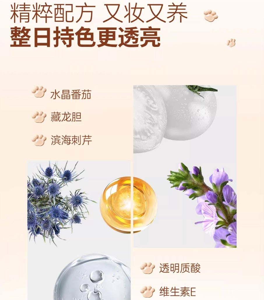 Dirovo × Mochi Roll Limited Edition Cute Pet Series Crystal Concealing & Long-Wear Cushion Foundation 12g+12g 蒂洛薇×麻薯小卷限定萌宠系列水晶遮瑕持妆气垫霜