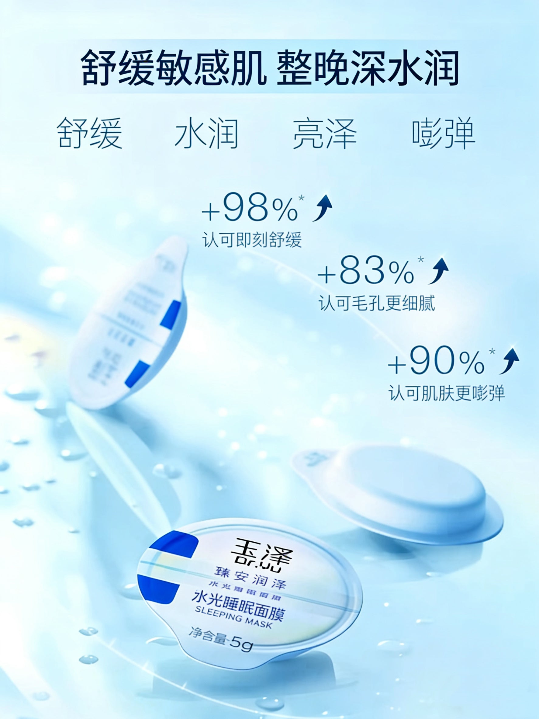 Dr.Yu Intensive Hydrating Sleeping Mask 5g×7pcs/box 玉泽臻安润泽水光睡眠面膜