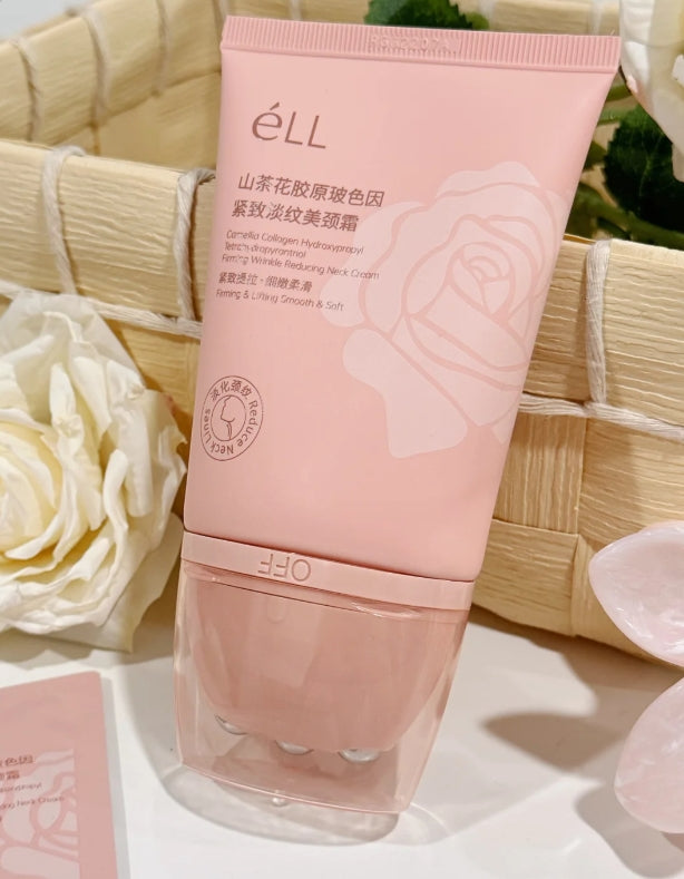ELL Camellia Peptide Collagen Bolusine Neck Cream 100g ELL山茶花多肽胶原玻色因淡纹紧致美颈霜