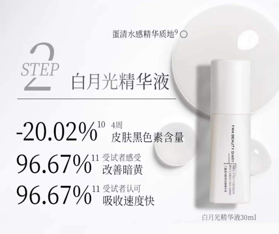 FAN BEAUTY DIARY Triple Effect Porcelain Spot Correcting Serum 30ml 美黎汎范冰冰同款三重瓷白肌密淡斑精华液